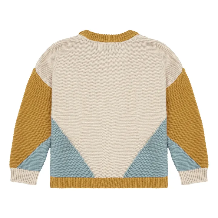 Yuki Pull Chunky Coton Bio Color Block | Beige
