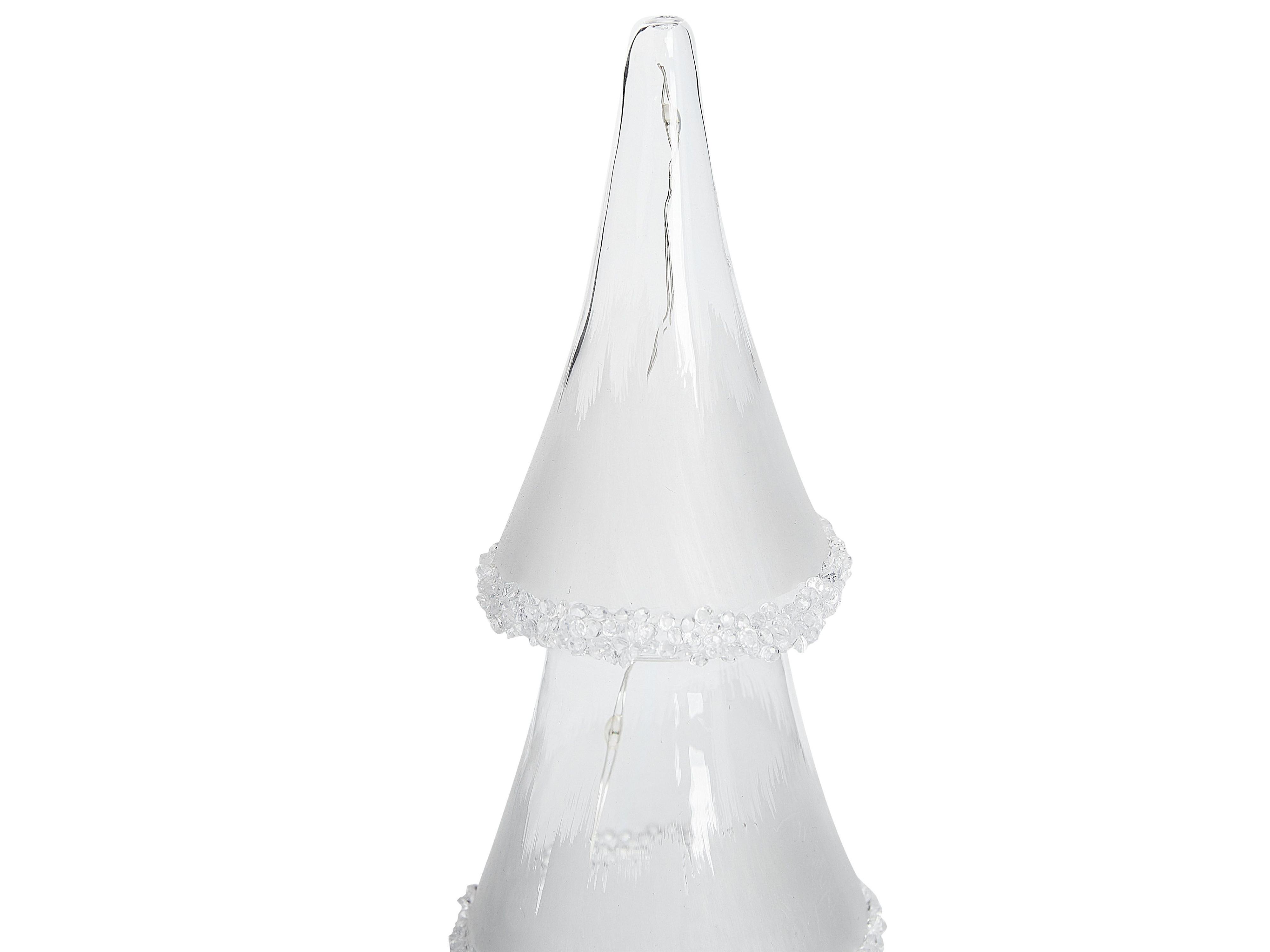 Set van 3 figuren LED KIERINKI Kerstboom 22/27/33 cm Wit