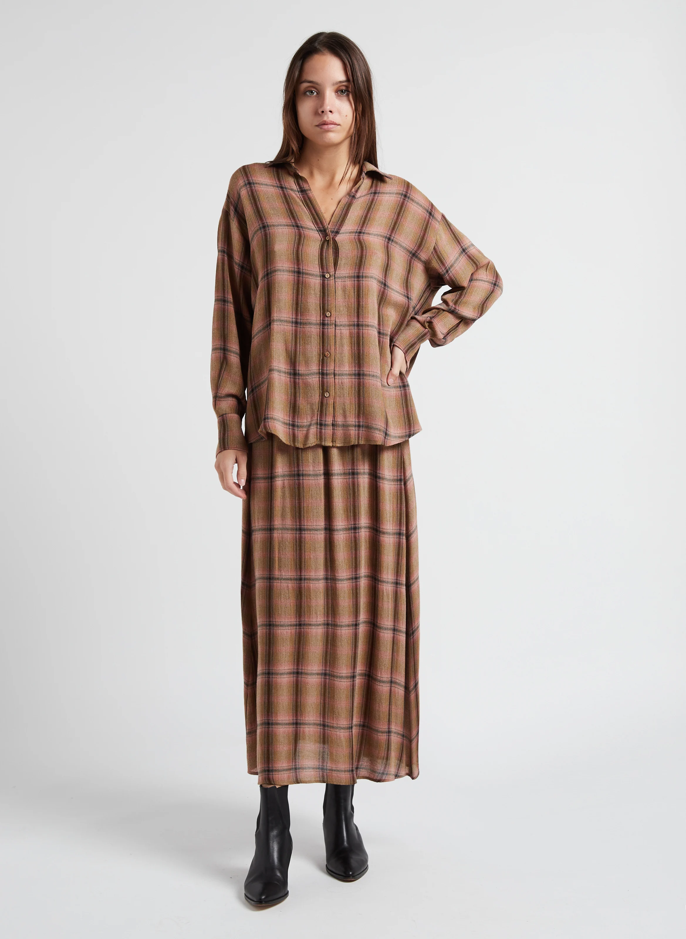 CIRILLA - Chemise col classique| Marron