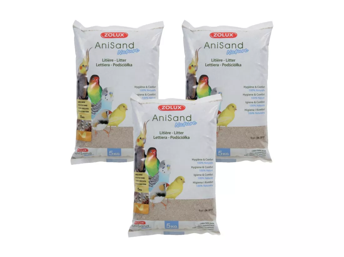 Litière sable Anisand nature (Lot de 3)