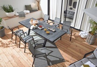 MONDO Gartentisch ACARNA 204-264 x 103 cm wood grey