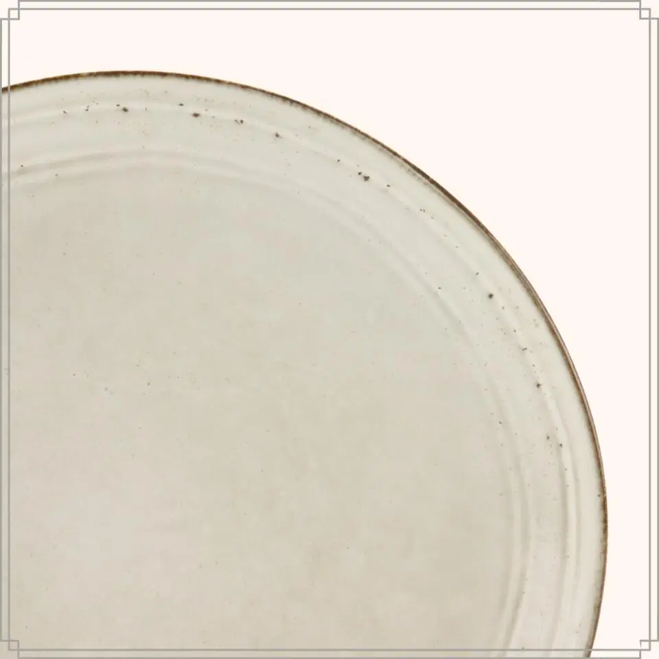 OTIX Dessert Ontbijt Bordenset 6 Persoons Beige 21cm Keramiek LILY