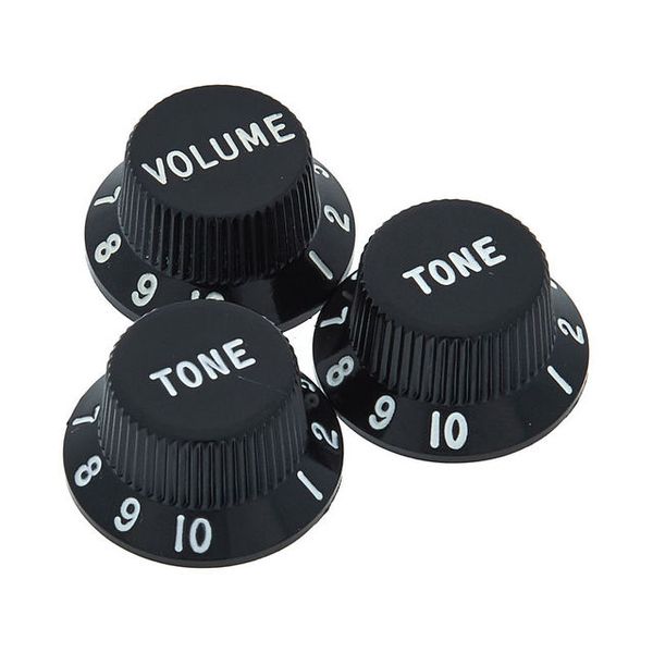 Fender Vol&Tone Original Stratocaster Potiknöpfe Set schwarz