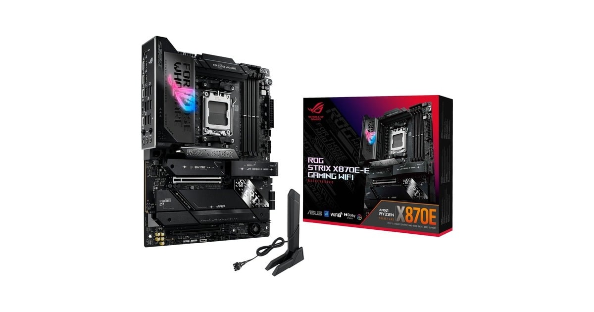 ASUSROG STRIX X870E-E GAMING WIFI socket AM5 moederbord  (5 Gb-LAN, Wi-Fi 7, BT, Sound, ATX, Tweedekans)