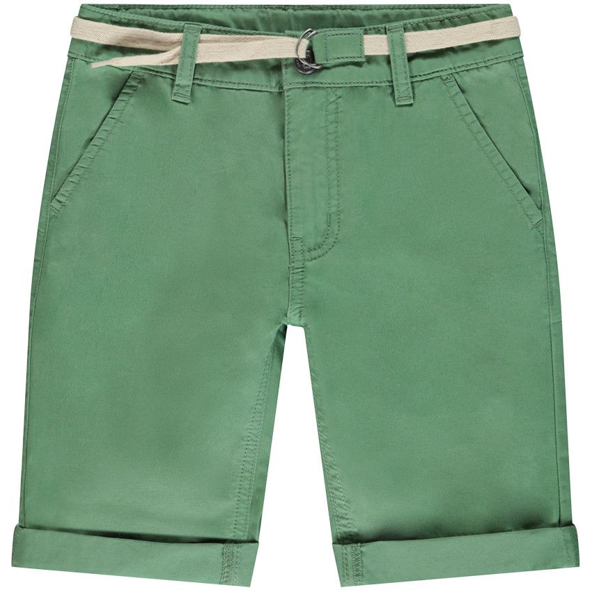 Bermuda ceinturé en twill pour garçon - Vert