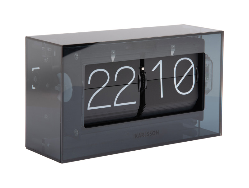 Table clock Boxed Flip KA5976BK Black
