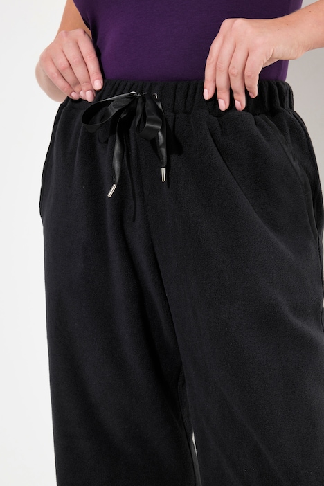 Loungewear-Fleecehose, gerades Bein, Elastikbund