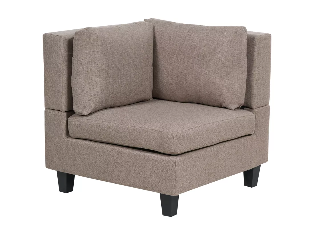 Canapé modulable 3 places en tissu marron UNSTAD
