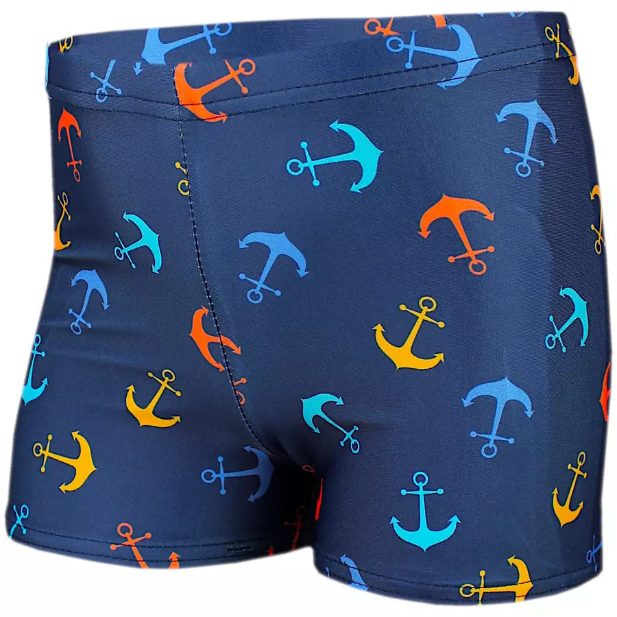 Aquarti Jungen Badehose Gestreift mit Motiven orange