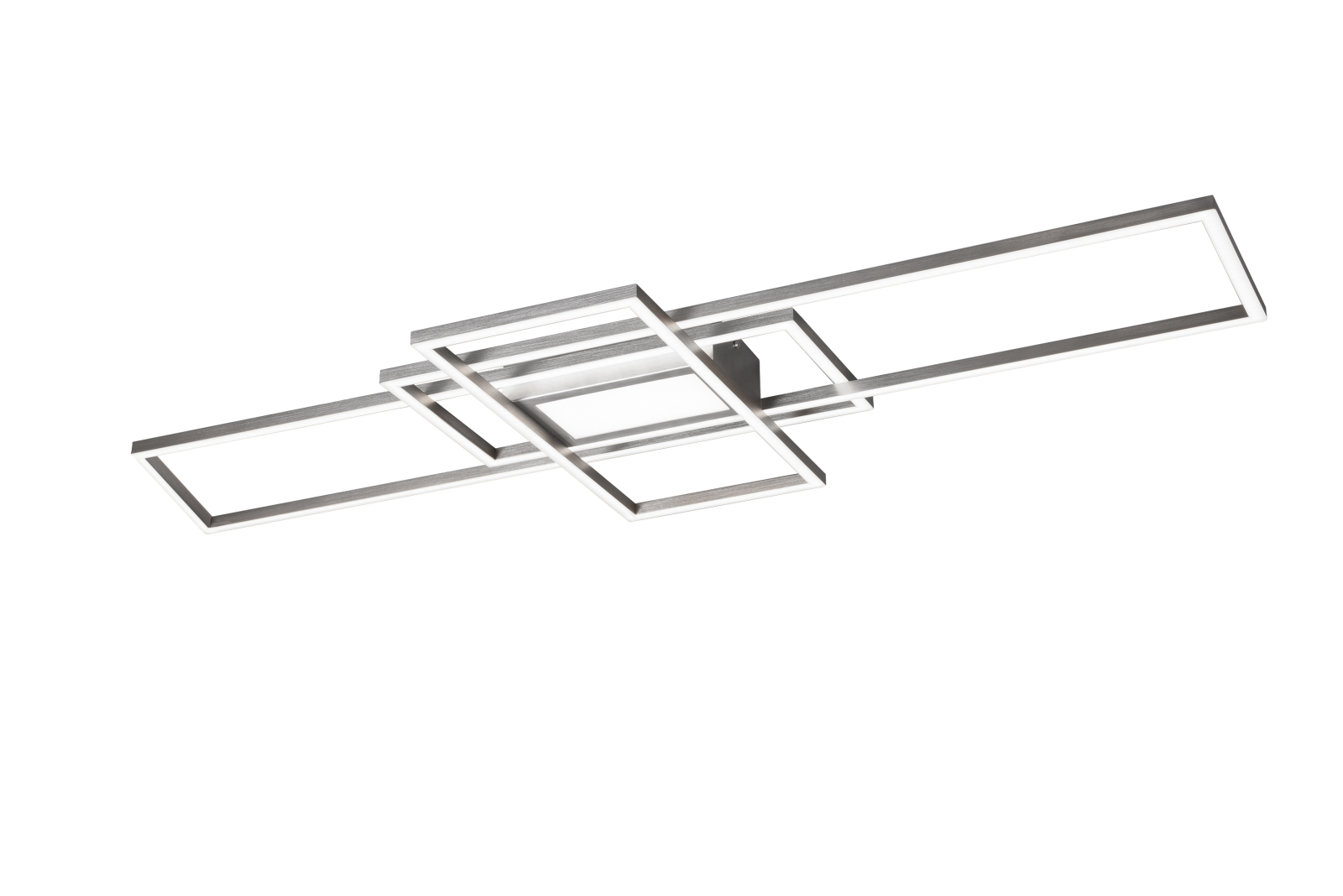 LED-Deckenleuchte - Nickel matt - inklusive Fernbedienung