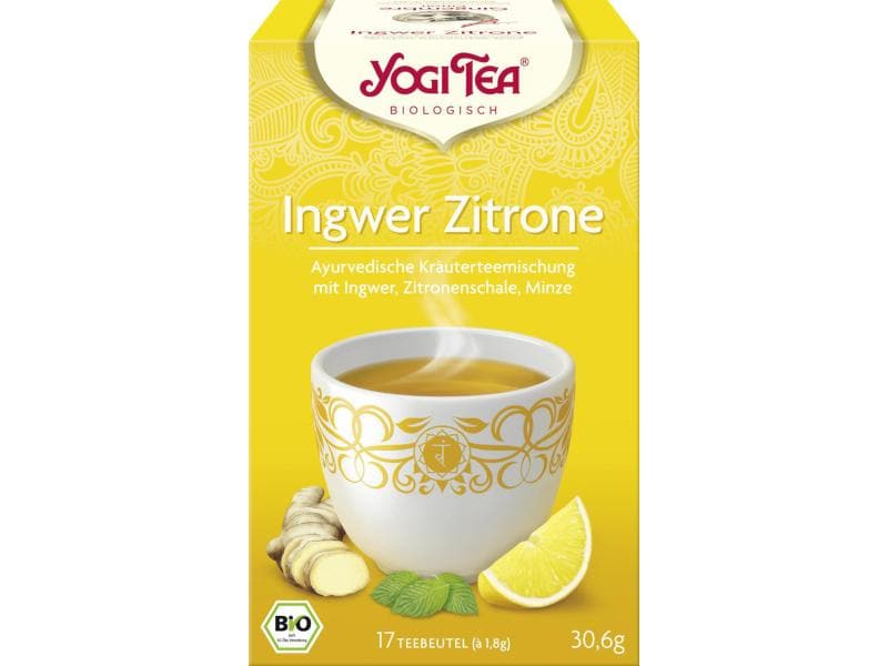 Yogi Tea Teebeutel Bio  Kräutertee Ingwer Zitrone Tee Pack Ayurvedische Kräuter- und Gewürzteemischung