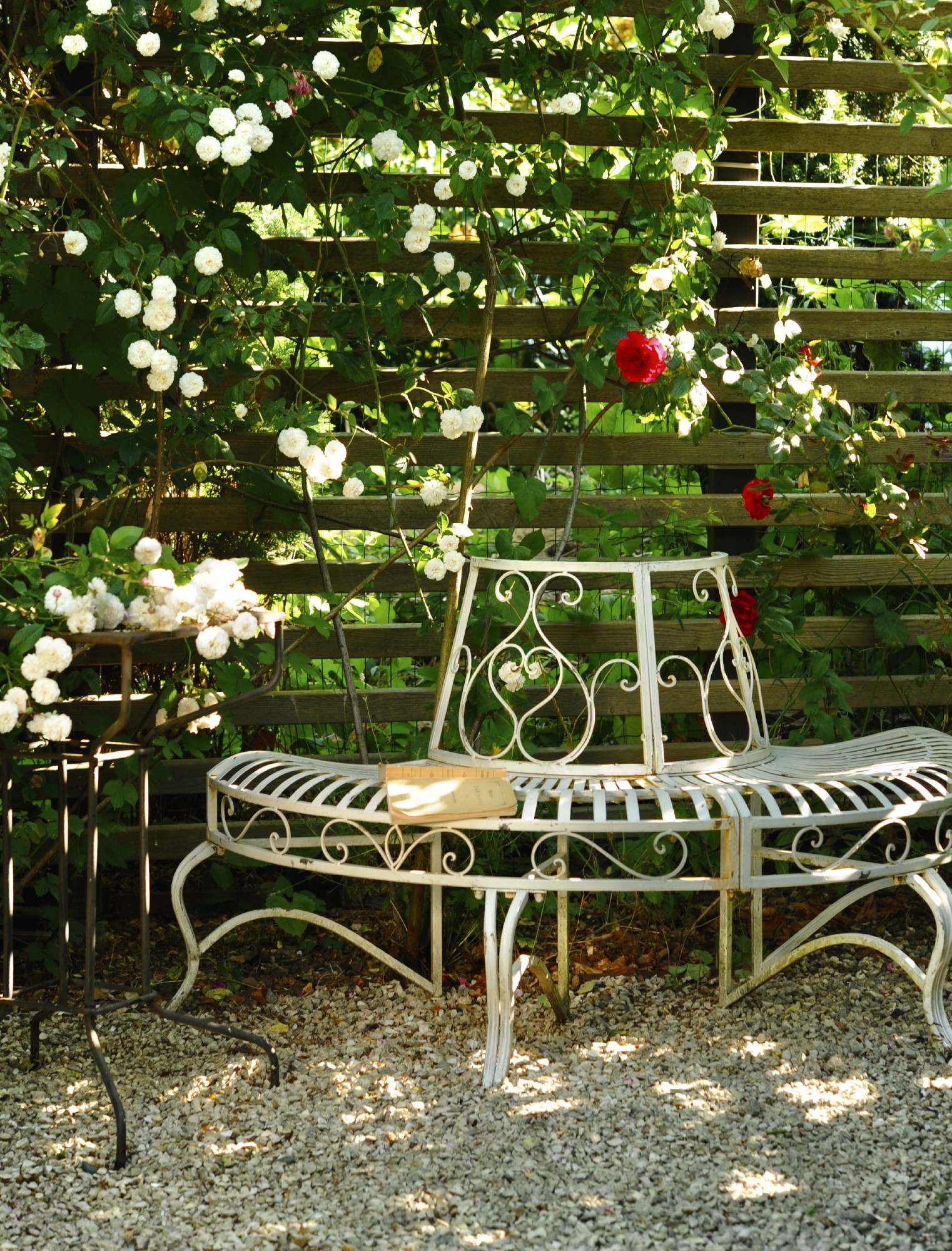 Baum-Bank-Hälfte 'Malou', antikweiß,  L 137 cm, B 49 cm, H 84 cm günstig bestellen
