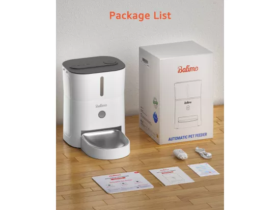 3L Distributeur de Croquettes pour Chat et Chien Blanc Distributeur Automatique de Nourriture avec Bol en Acier Inoxydable 6 Repas par Jour