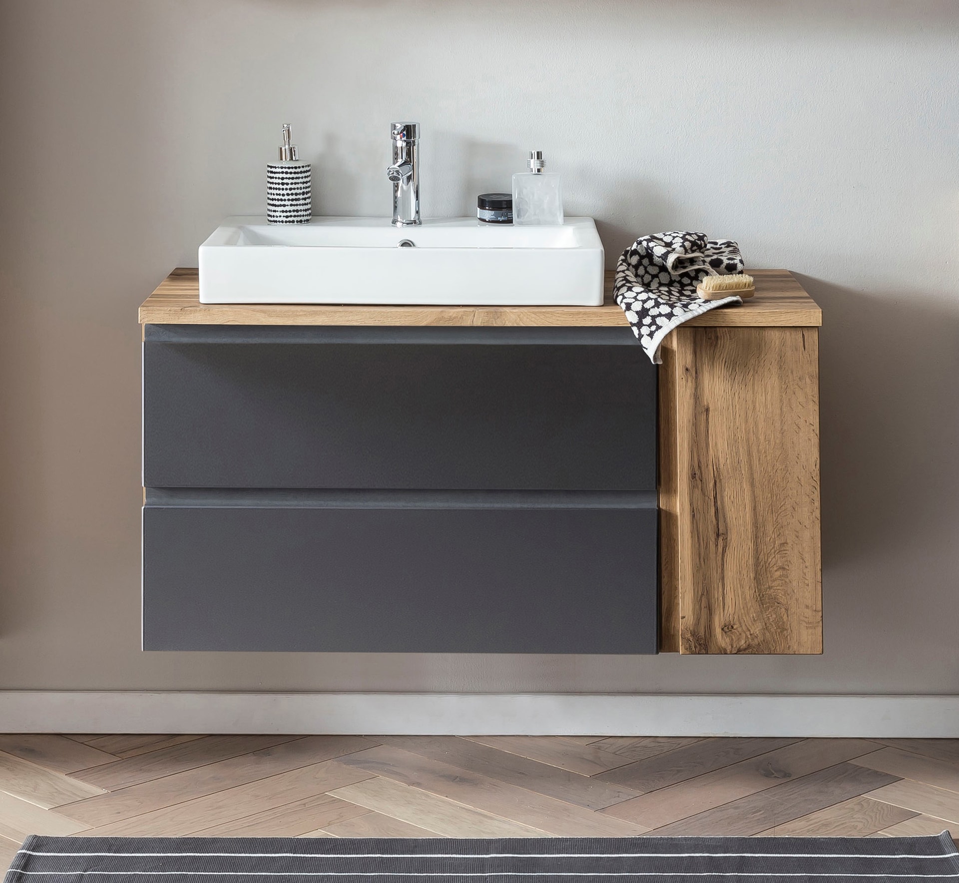 Bad-Waschtischkombination GENT grau 105cm