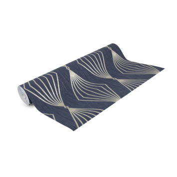 Vliesbehang Marquise Geo donkerblauw (111312)