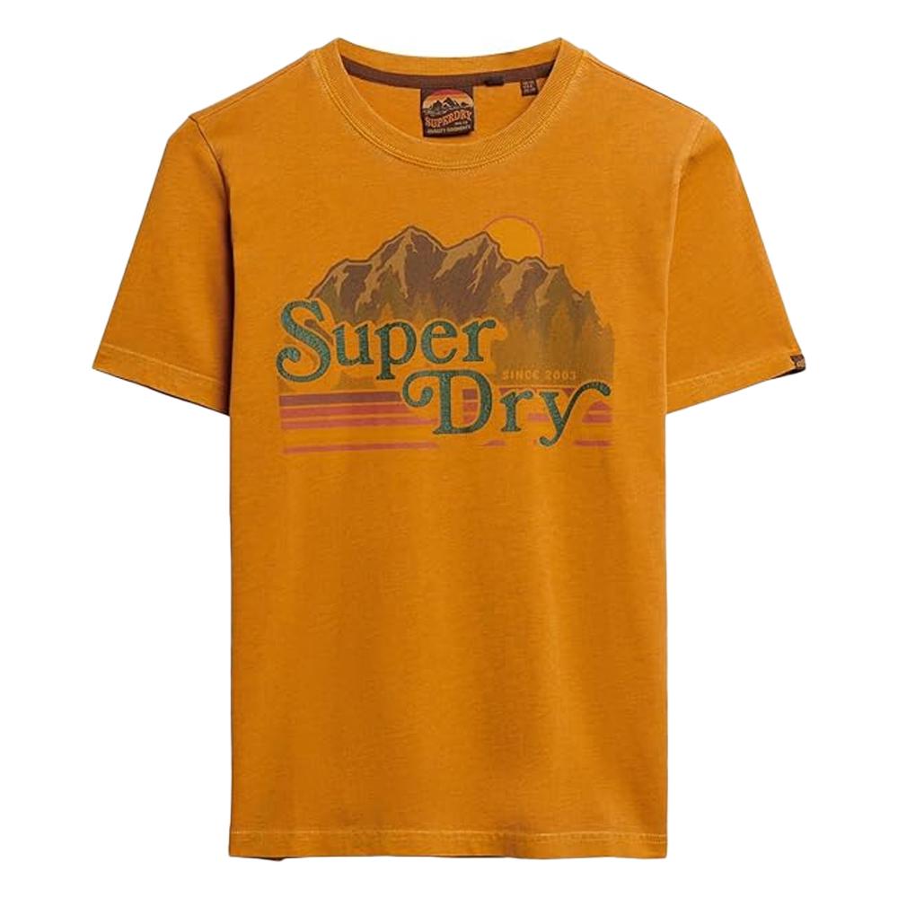 Superdry T-shirt Jaune Femme Superdry Stripe Graphic