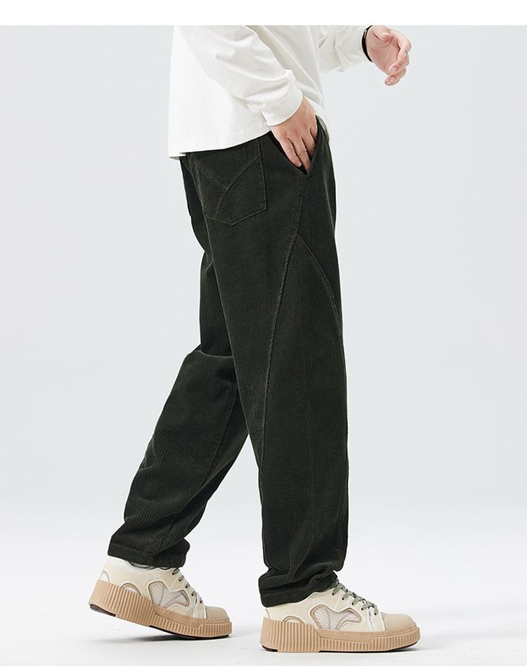 Nataro - Mid Rise Plain Straight Leg Sweatpants