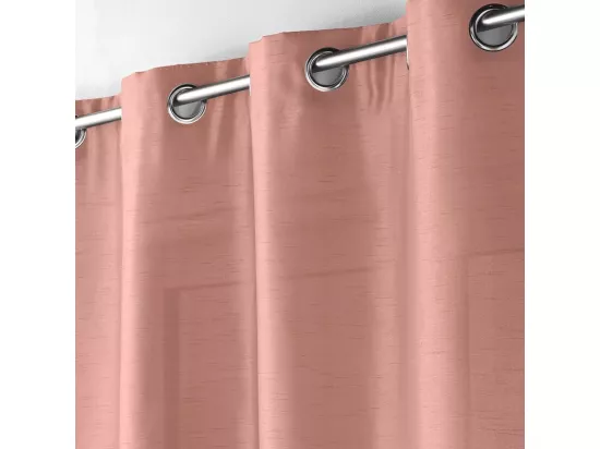 Rideau à oeillets en shantung Shana - Rose - 140 x 240 cm