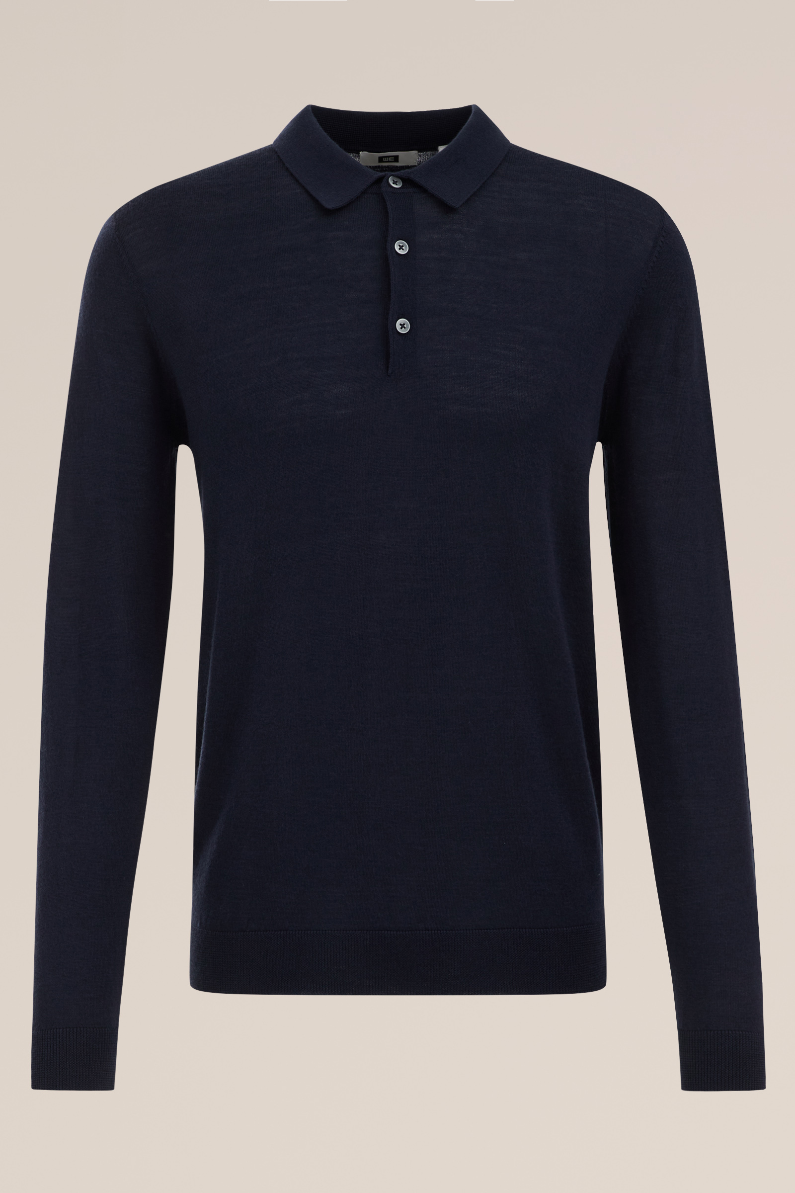 trui van merinowol Fundamentals Marineblauw