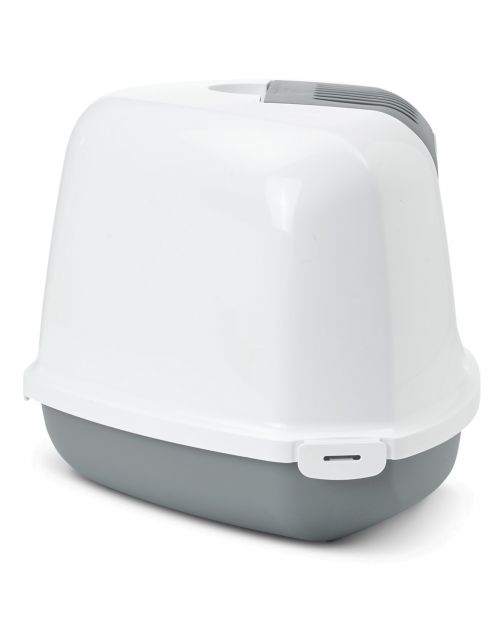 Savic Kattentoilet Nestor Corner - Kattenbak - Wit Grijs