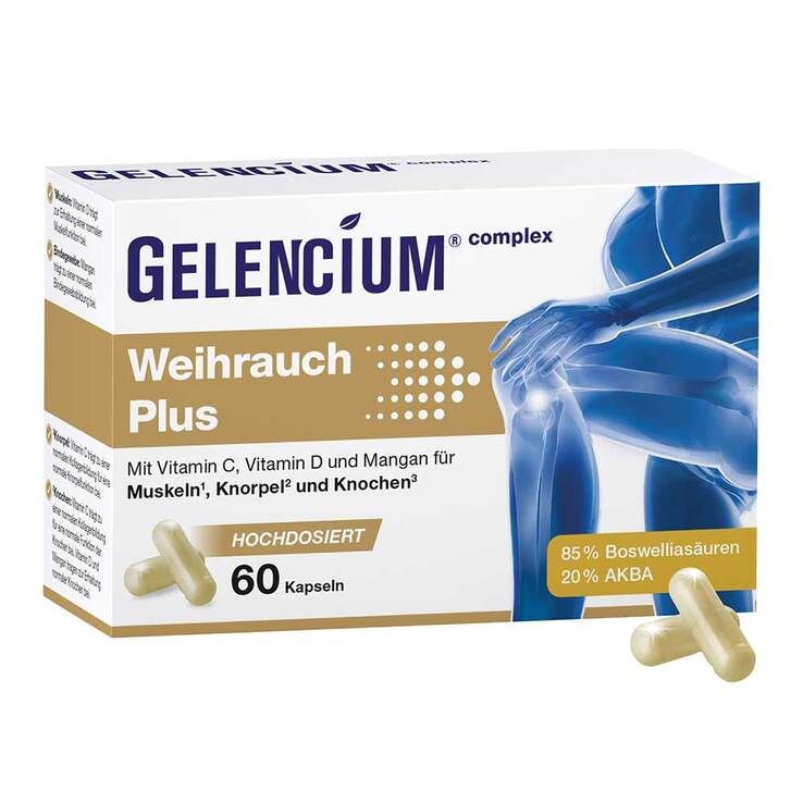 Gelencium Weihrauch Plus hochdosiert mit Vitamin C Kapseln , 60 St