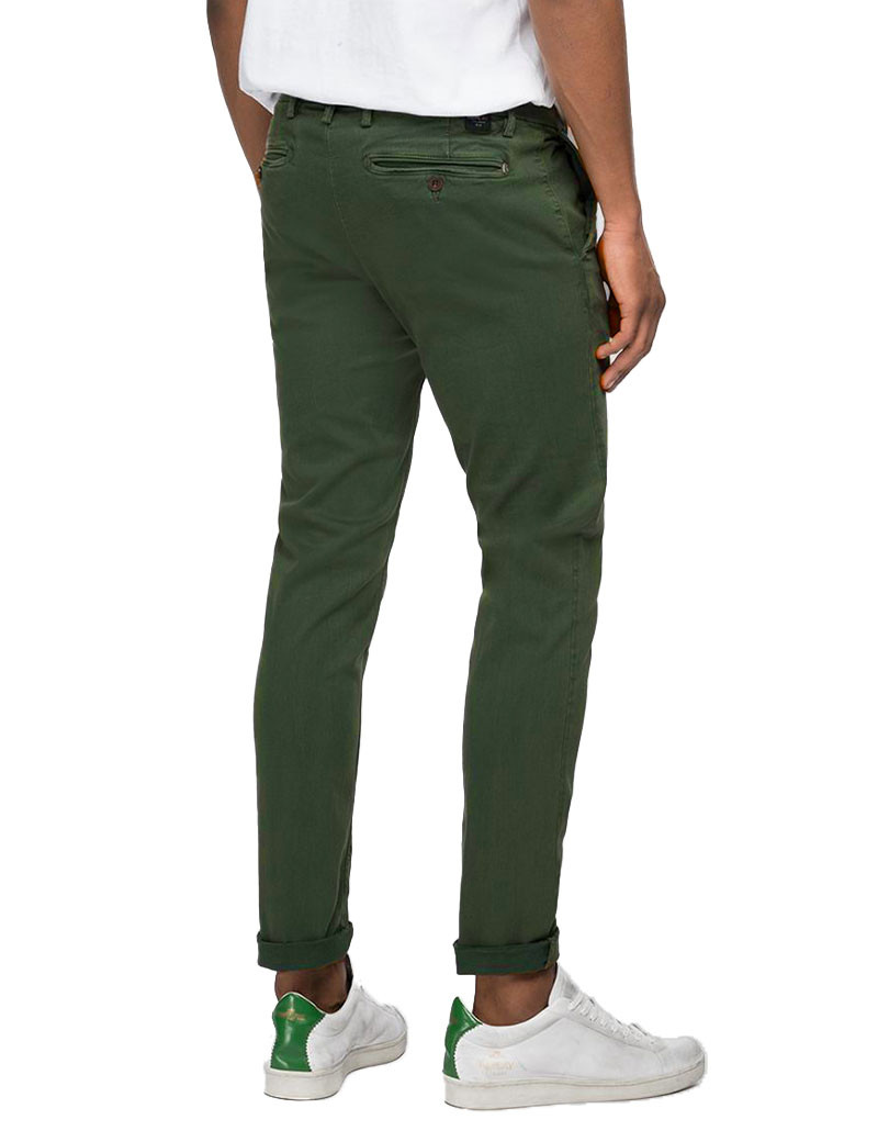 REPLAY PANTALON SLIM ZEUMAR COMBAT GREEN