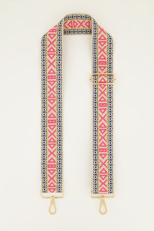 Aztec bag strap roze