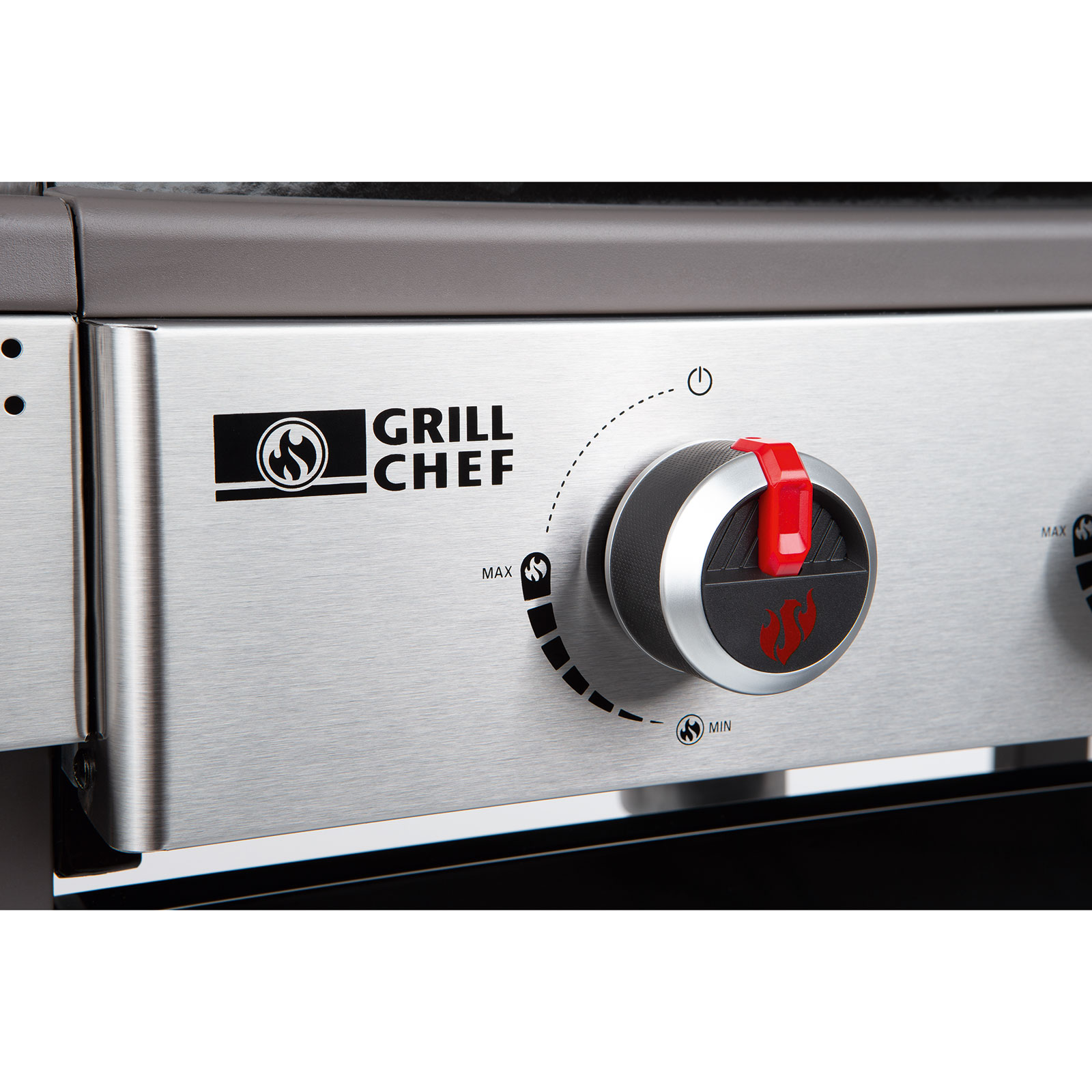GRILLCHEF Gasgrill - silber-schwarz - Edelstahl - 3 Brenner