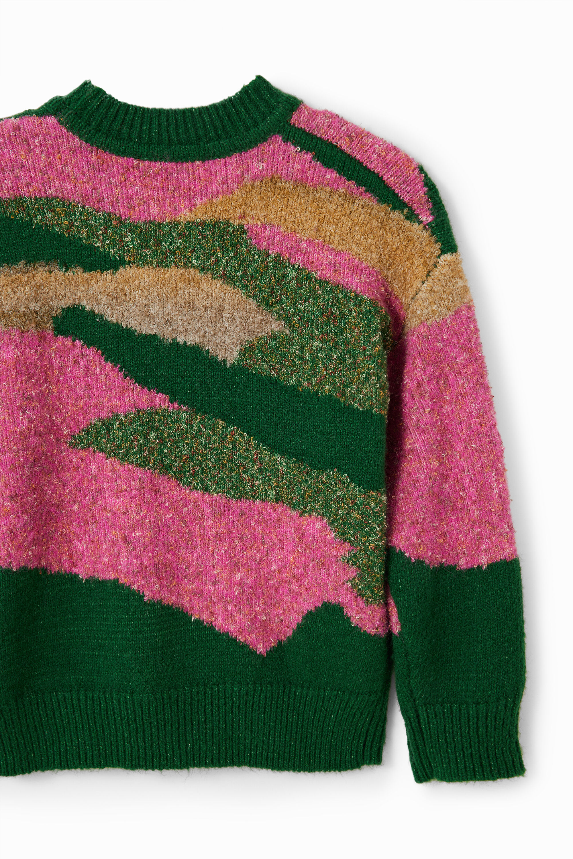 Jersey jacquard bordado