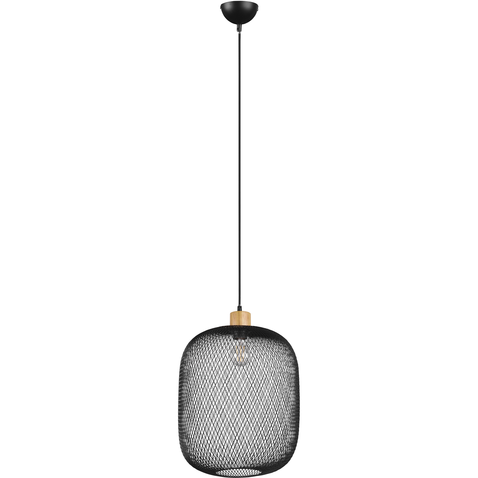 Pendelleuchte - schwarz - 1-flammig - Schirm-Ø 33 cm