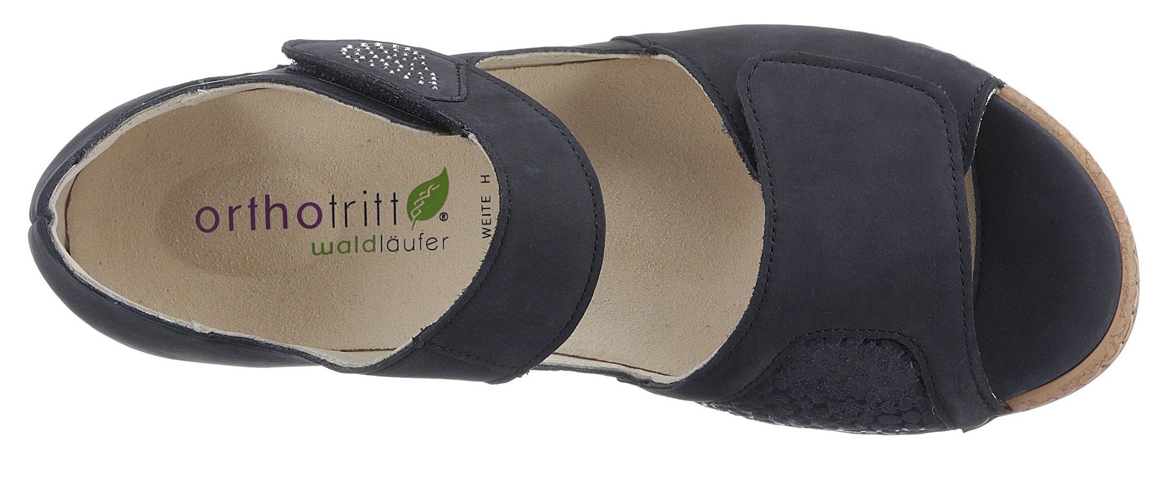 Waldläufer Riemchensandale »HELIETT-SOFT«  , Sommerschuh, Sandalette, Keilabsatz, mit Strasssteine, H-Weite