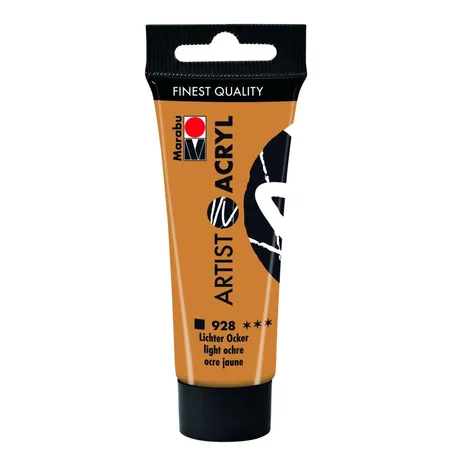 Marabu Artist Acryl, Lichter Ocker 928, 22 ml