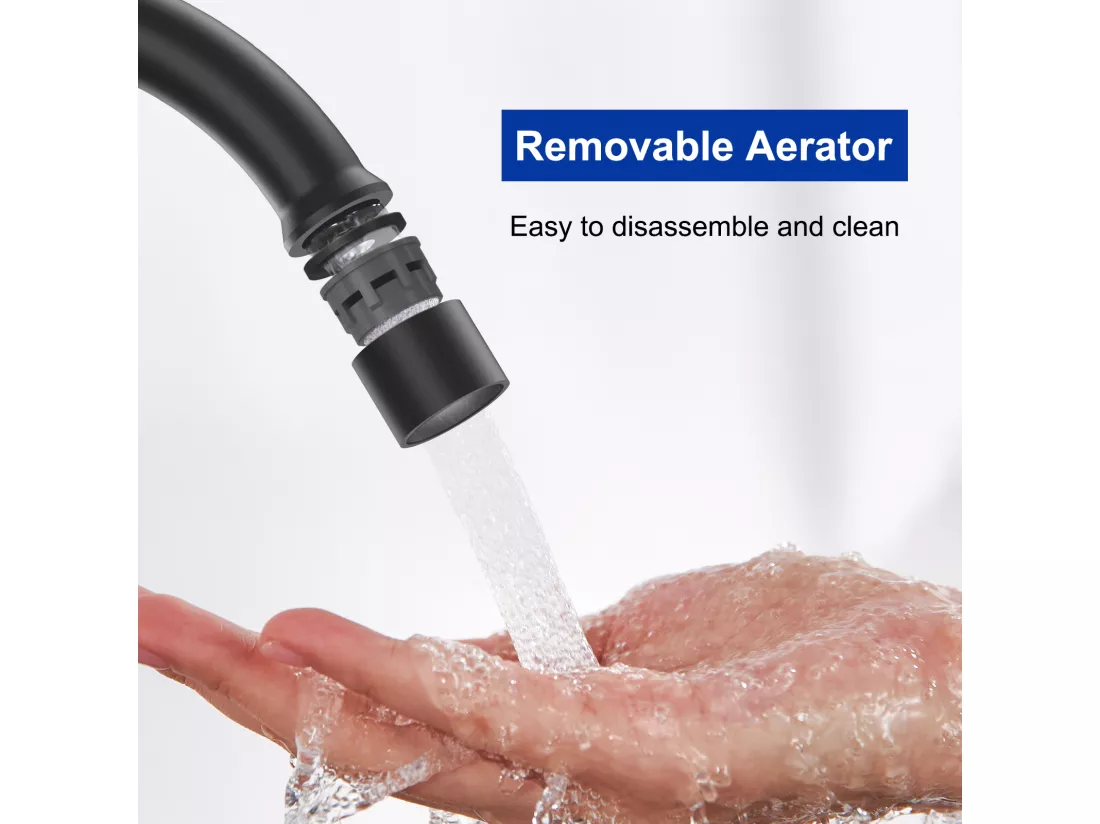 Cecipa max Robinet de Cuisine Robinet d'eau froide pour évier de cuisine - Robinet d'eau froide - Rotatif à 360° - Noir,EU Modèle