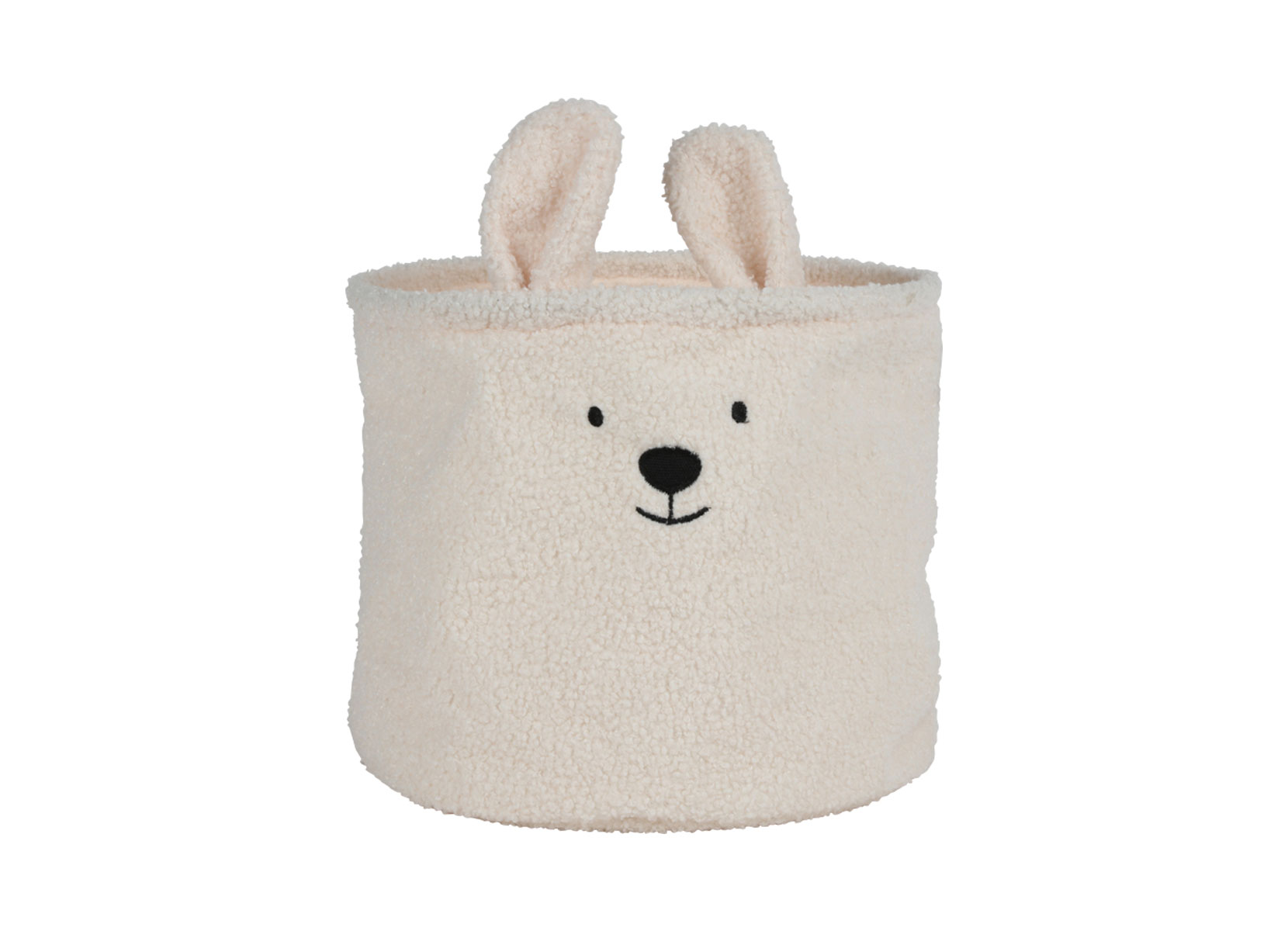 Aufbewahrungskörbe aus Teddystoff 3er-Set Beige