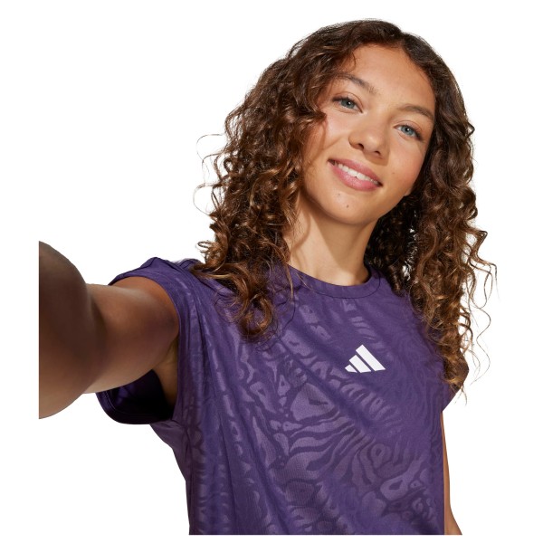 adidas - Kid's All Sports Animal Print Crop T-Shirt - T-shirt