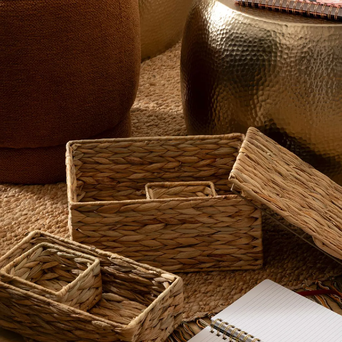 Atmosphera, Createur D'Interieur Atmosphera Ensemble de 4 paniers en jacinthe
