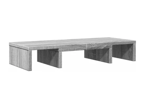 Support de moniteur réglable sonoma gris bois d'ingénierie