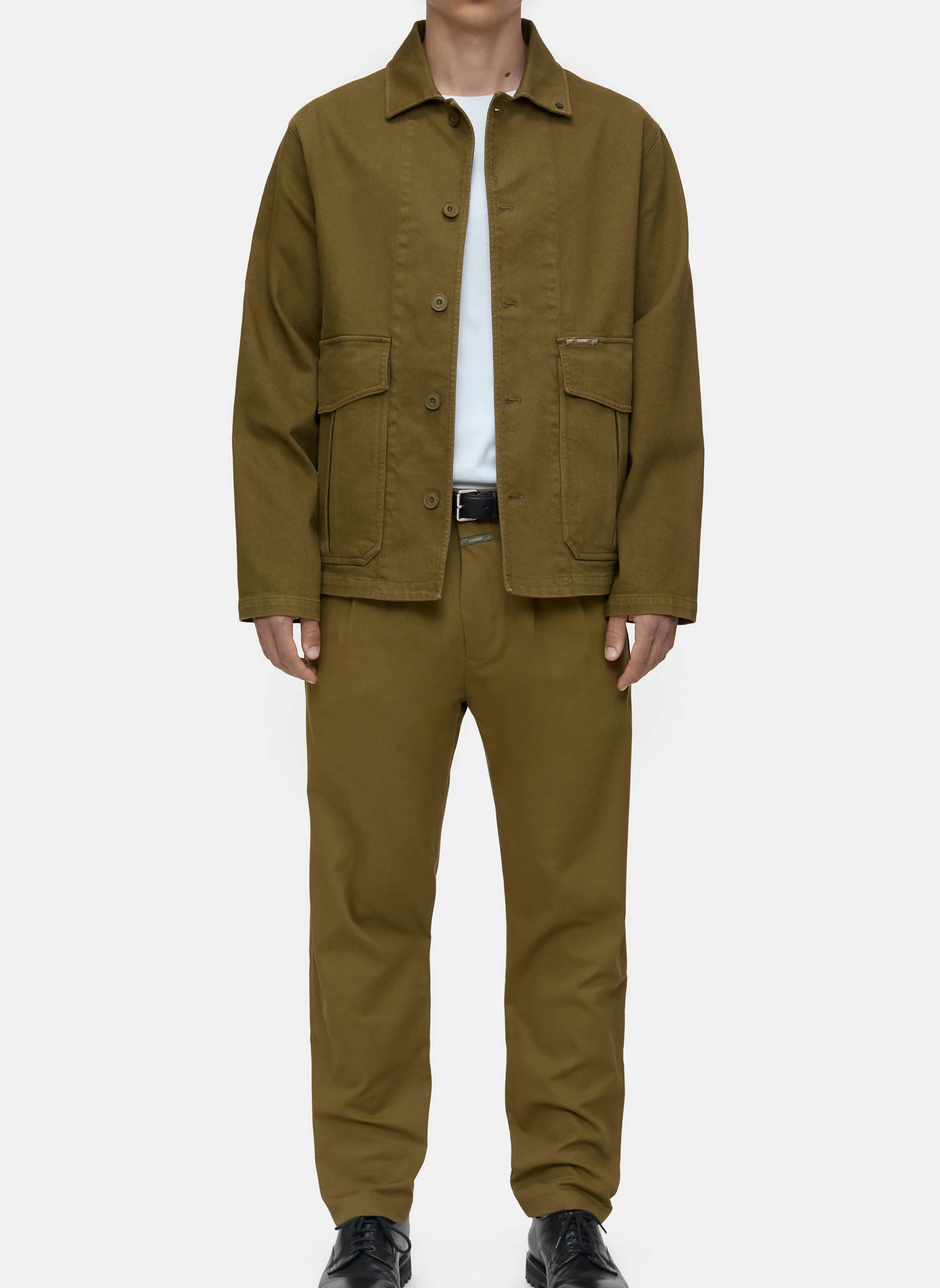 BERGEN - Chino en sergé de coton stretch| Doré