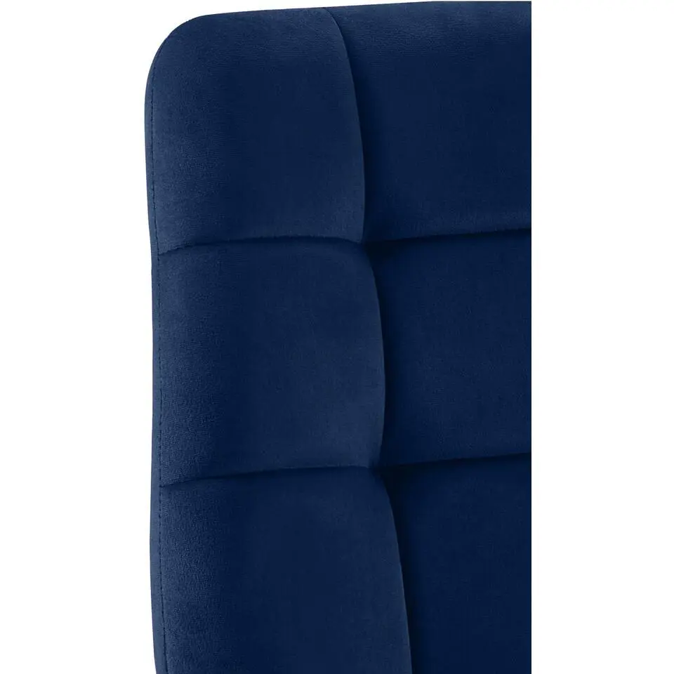 CLP Eetkamerstoel Antibes zwart Frame - Fluweel - donkerblauw