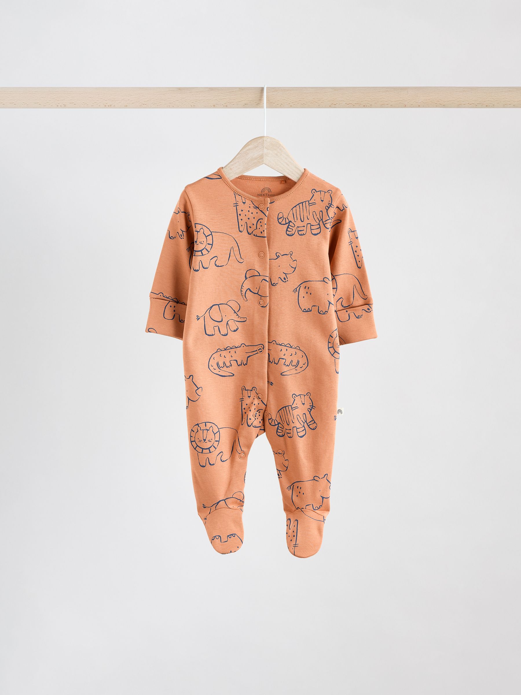Bruin/blauw - Verpakking van 3 babypyjama's (0 mnd-3 jr)