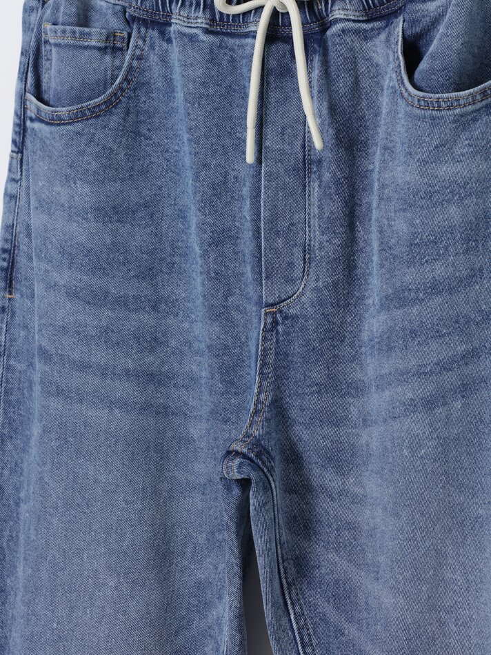 Calça jeans jogger elástica - Índigo