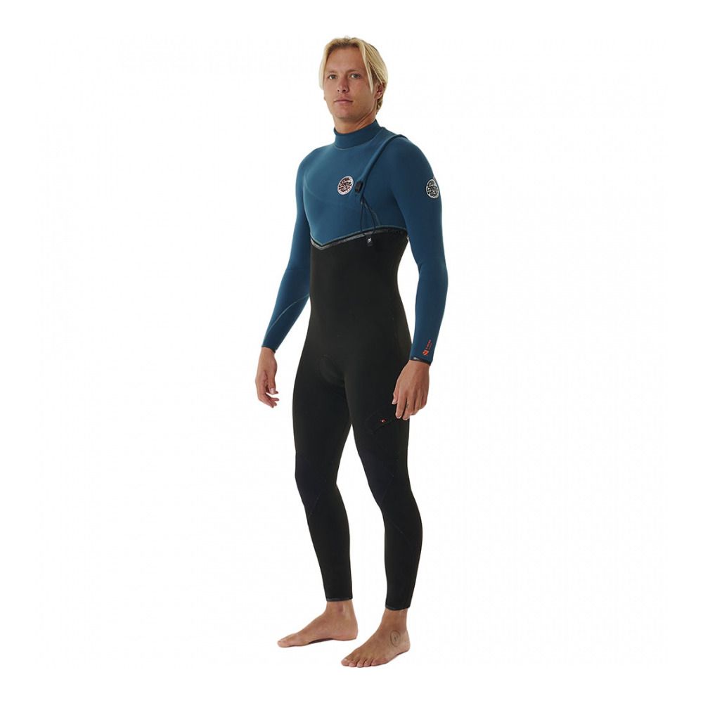 Rip Curl E BOMB Z/FREE - Combinaison intégrale 4/3 mm Homme blue green