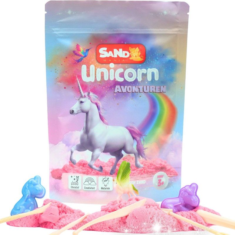 Sand Mania - Kinetisch Zand Surprise Unicorn Set - 500g - Roze - Sensorisch Speelgoed