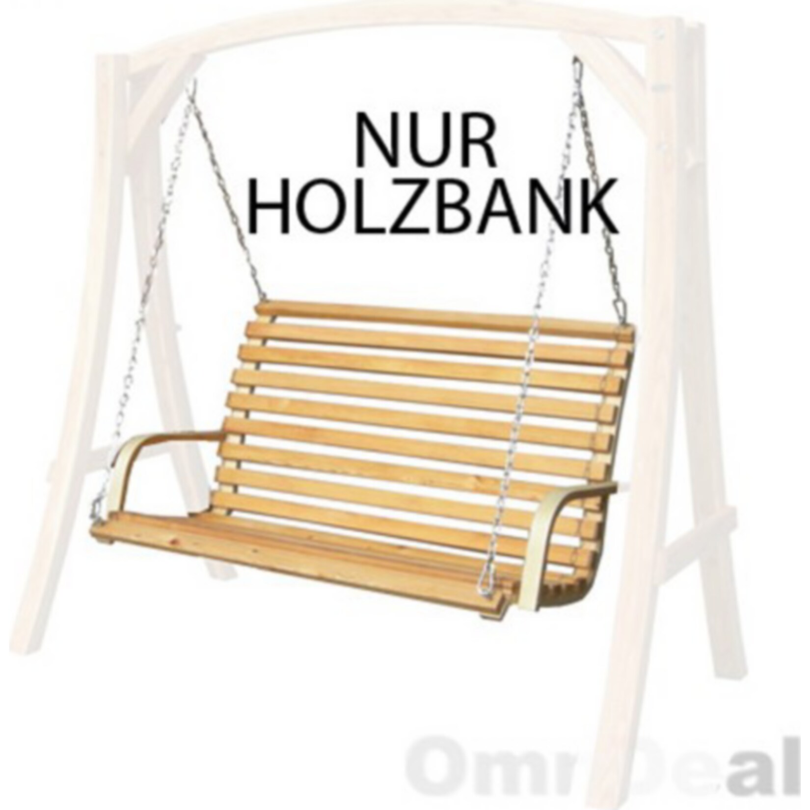 Hollywoodschaukel Bank - Holz Schaukelbank mit Befestigung