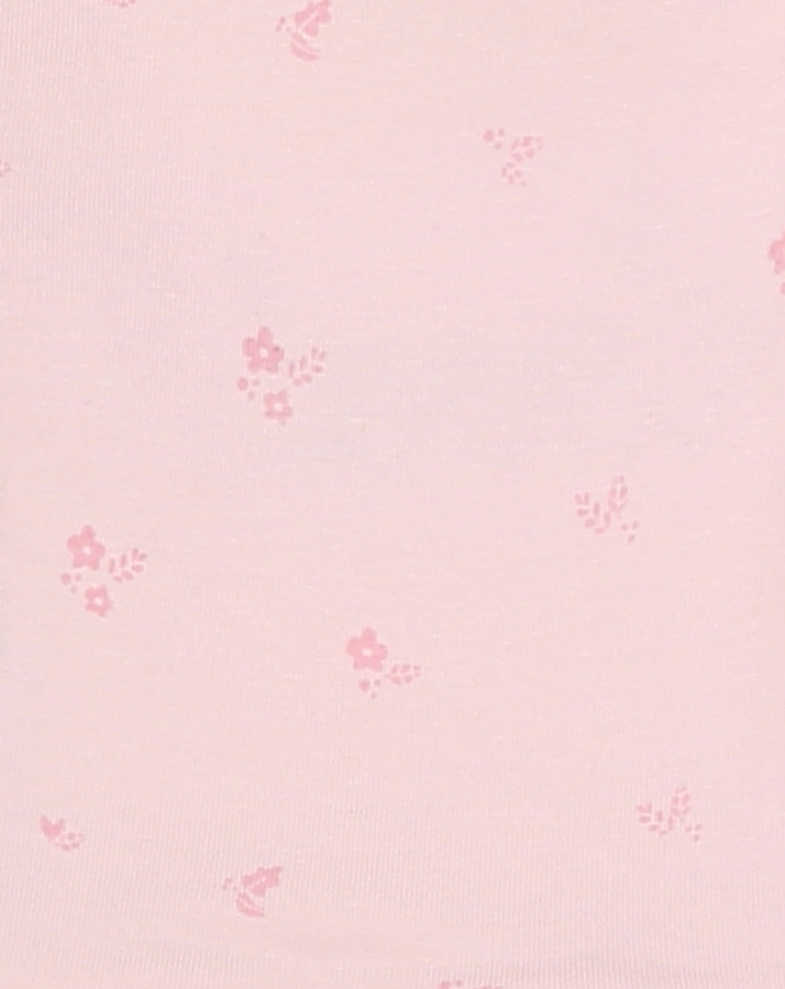 Langarmshirt LOVED mit Schößchen in rosa