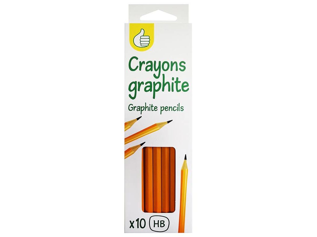 CONJUNTO DE 10 LÁPIS GRAFITE POLEGAR HB