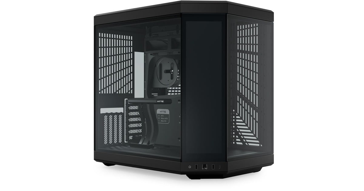 HYTEY70 Touch Infinite midi tower behuizing  (Zwart | 2x USB-A | 1x USB-C | Tempered Glass)