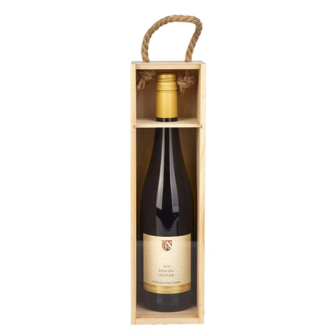 Geschenkbox Weinflasche braun - ca. 10 x 10 x 35 cm