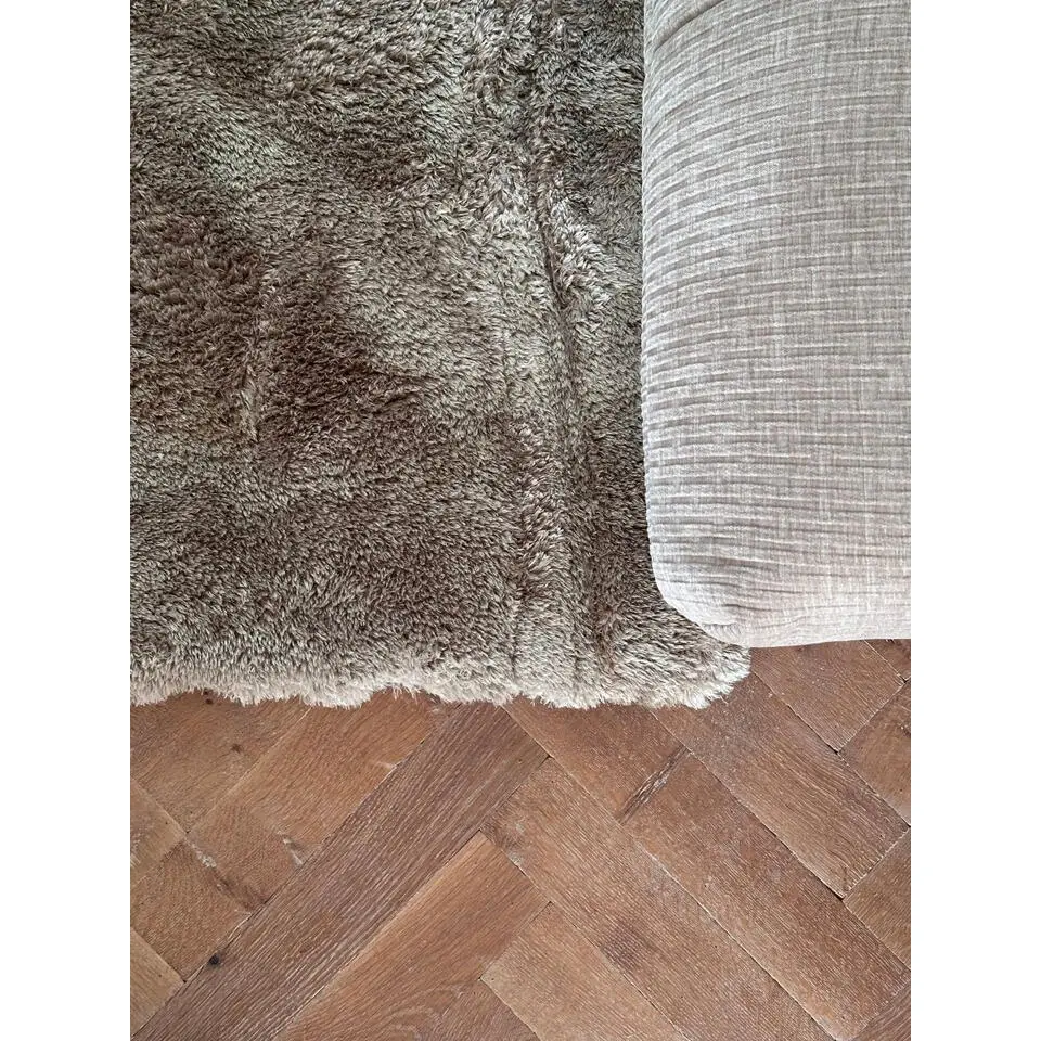 Interieur05 Hoogpolig vloerkleed Odelia beige/wit - 200 x 290 cm