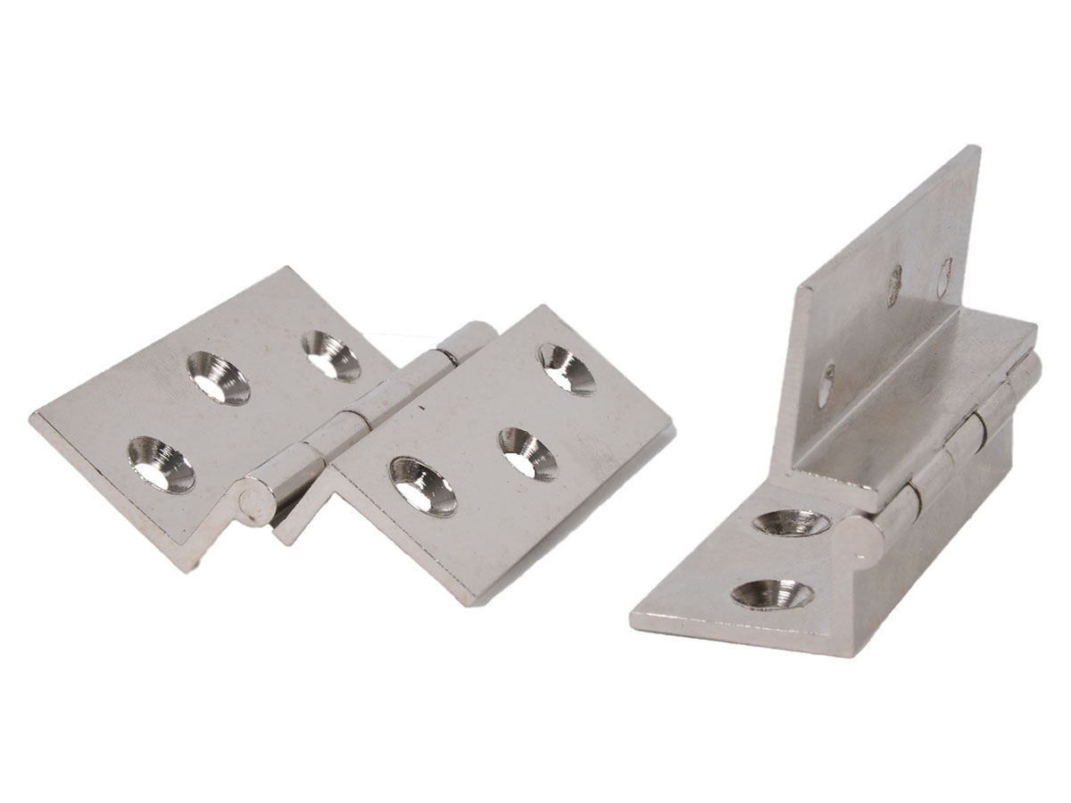 Obelink metalen haakse scharnieren (2x stuks) - silver